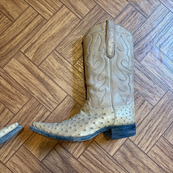 Men’s Size 8.5 Brown Leather Cowboy Boots With Matching Los Altos Western Belt main image 6
